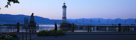 Leuchtturm am Lindauer Hafen, morgens